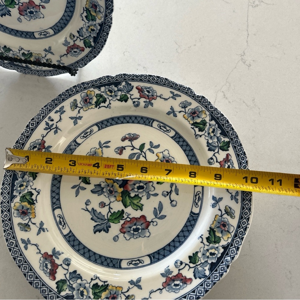 WR Midwinter Burslem Plates 10" Vintage English Porcelain- set of 6 plates - Picture 6 of 9